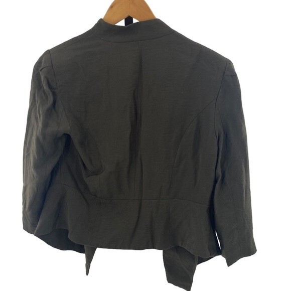 Ella Moss Womens S Open Front Blazer Army Olive Green‎ - Picture 4 of 4